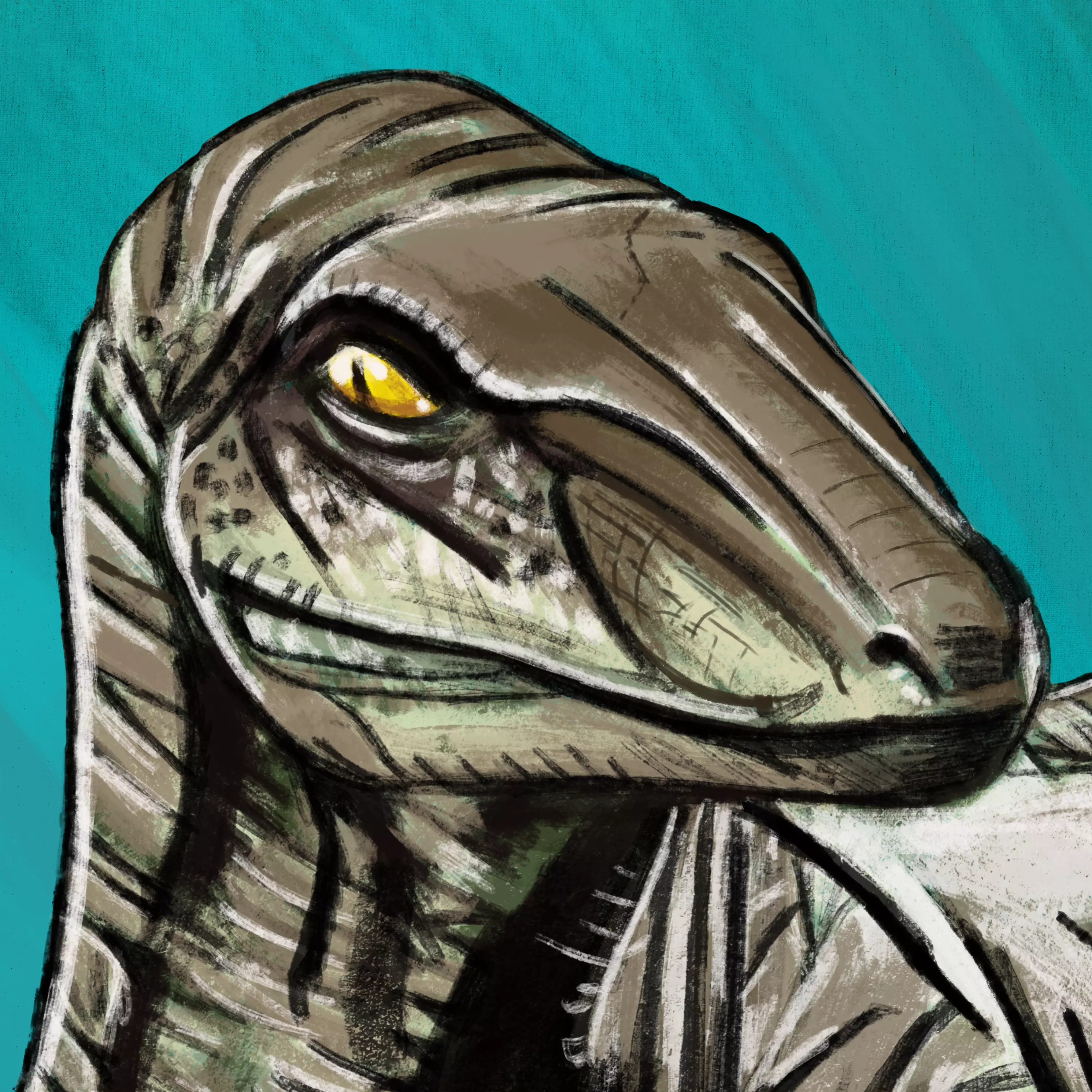 A velociraptor from Jurassic Park