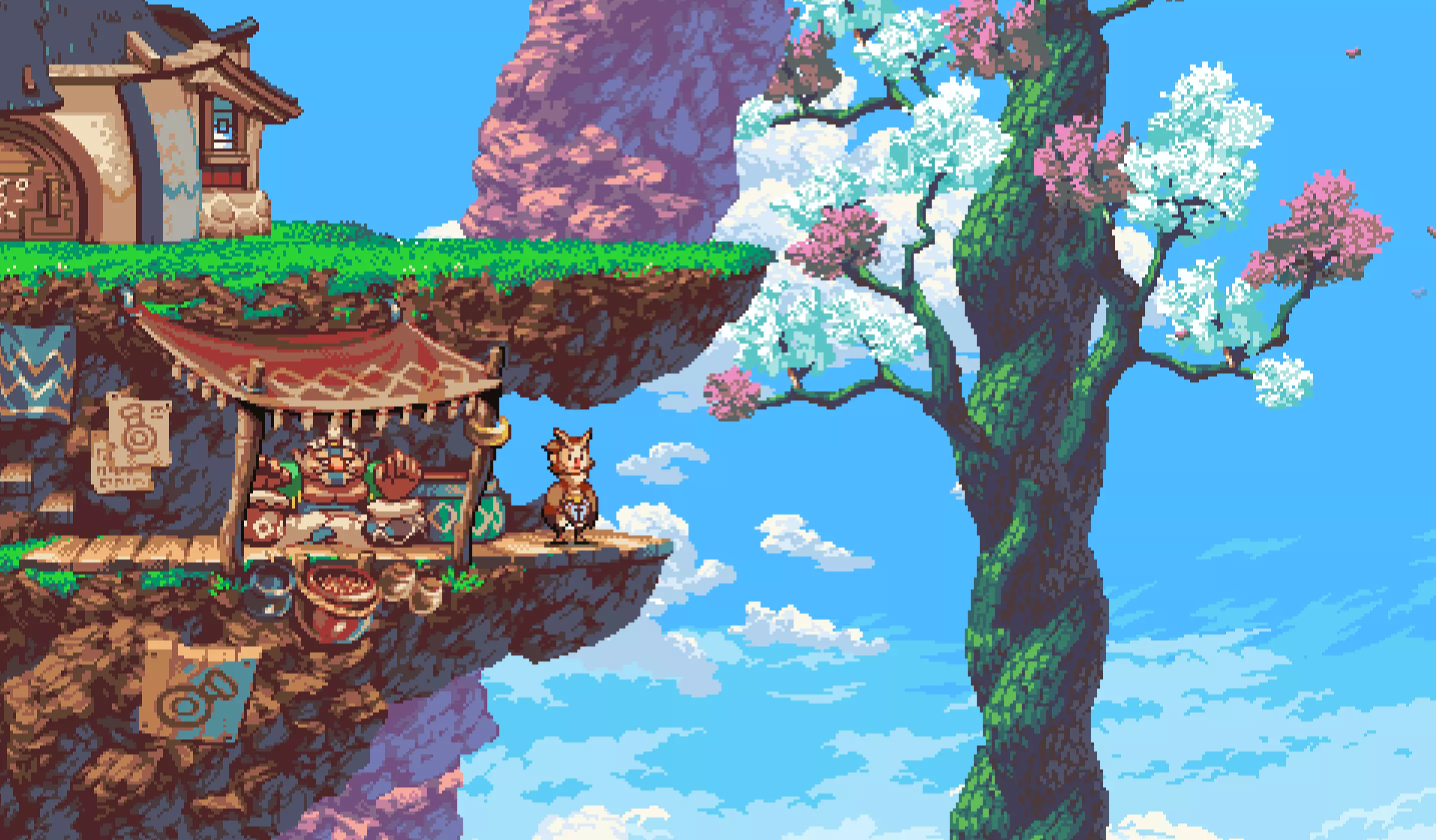 The city of Vellie in Owlboy