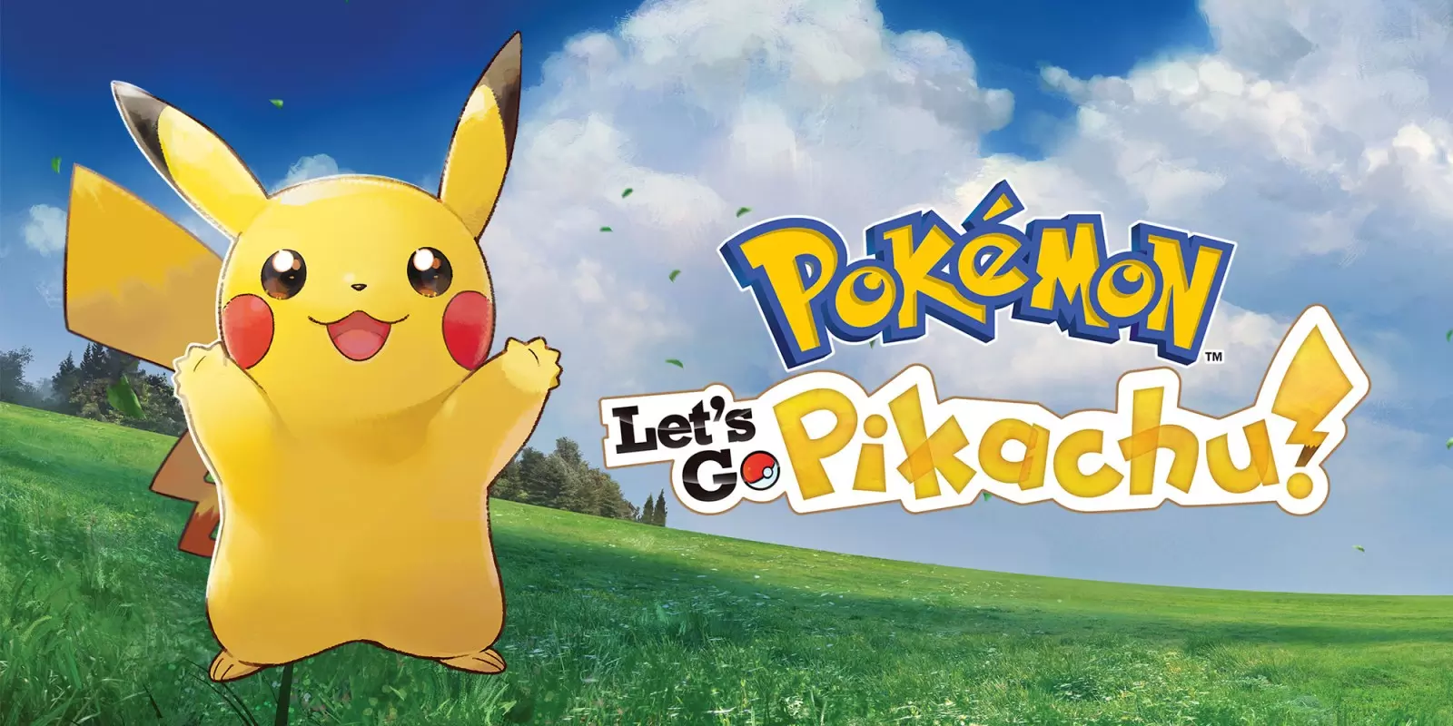 A Pikachu and the game's logo